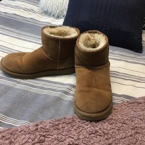 Sand colored short style UGGs